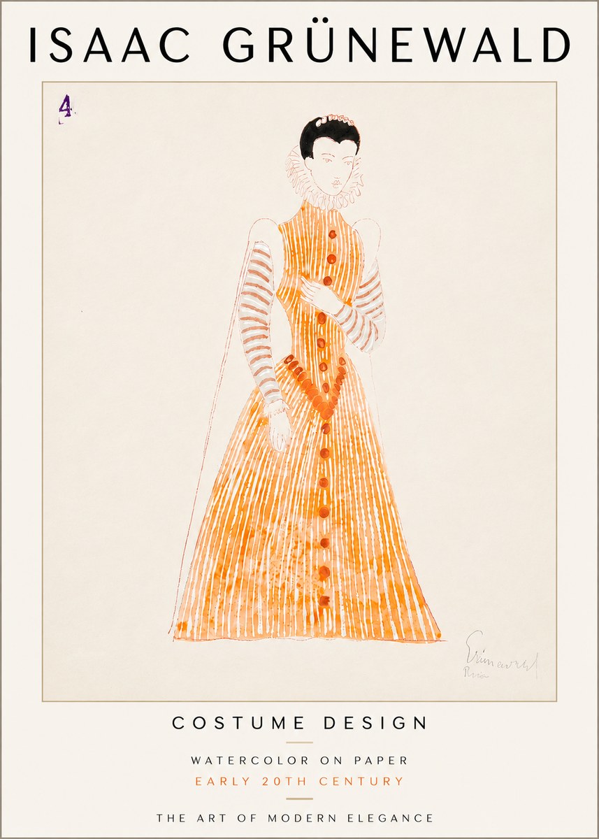 Isaac Grünewald Costume Design VII No6 - Plakat