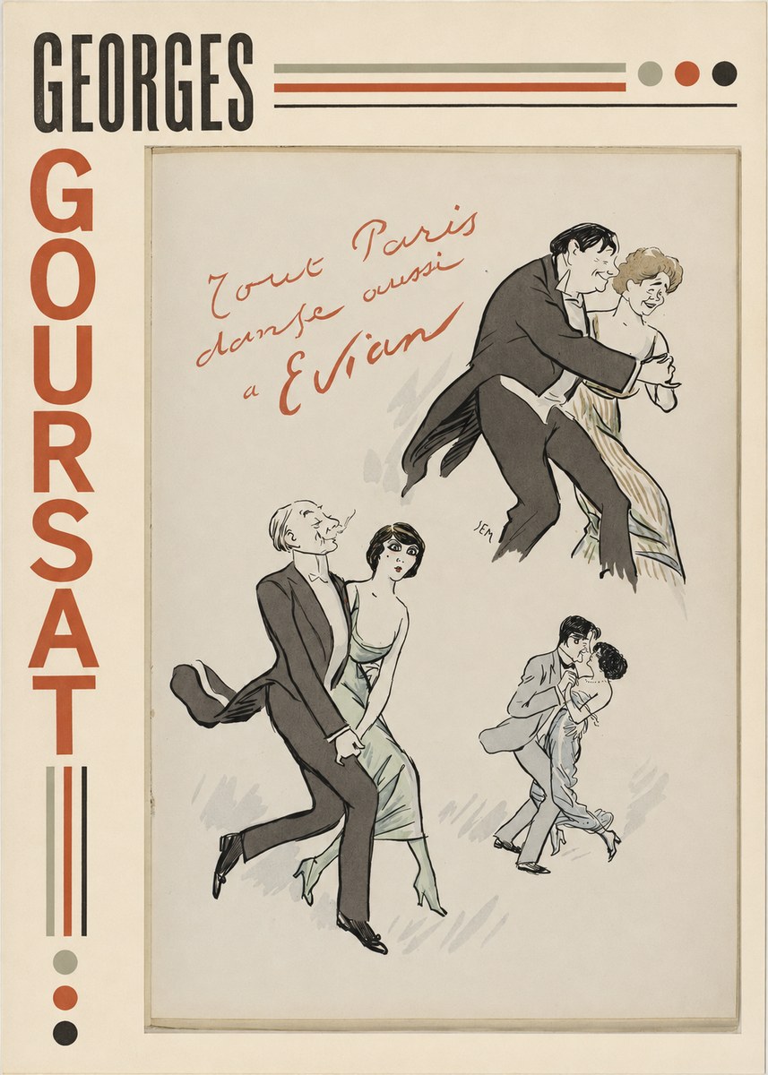 Georges Goursat Tout Paris Danse Aussi À Evian No5 - Plakat