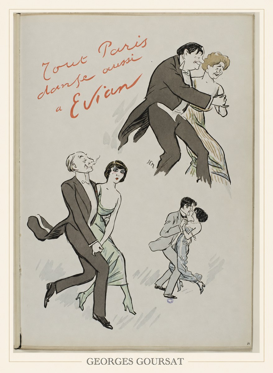 Georges Goursat Tout Paris Danse Aussi À Evian No6 - Plakat