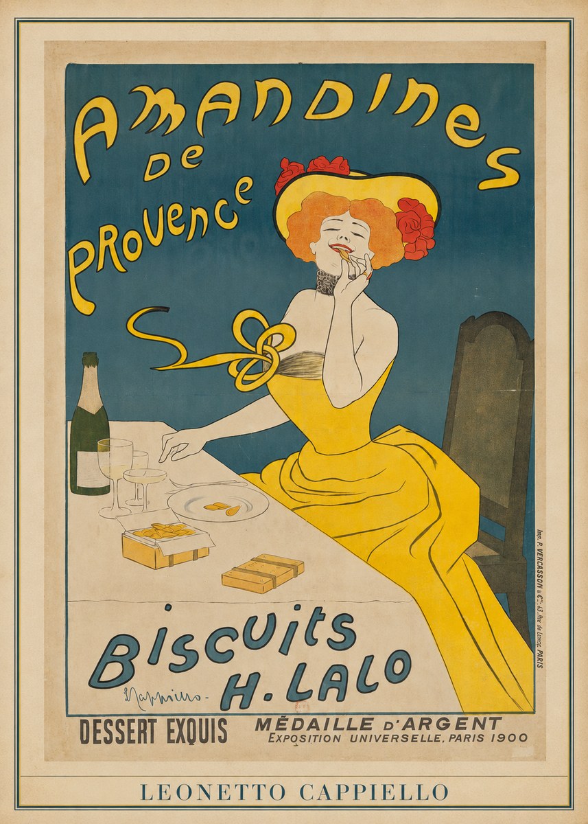 Leonetto Cappiello Amandines De Provence Biscuits H. Lalo II No3 - Plakat
