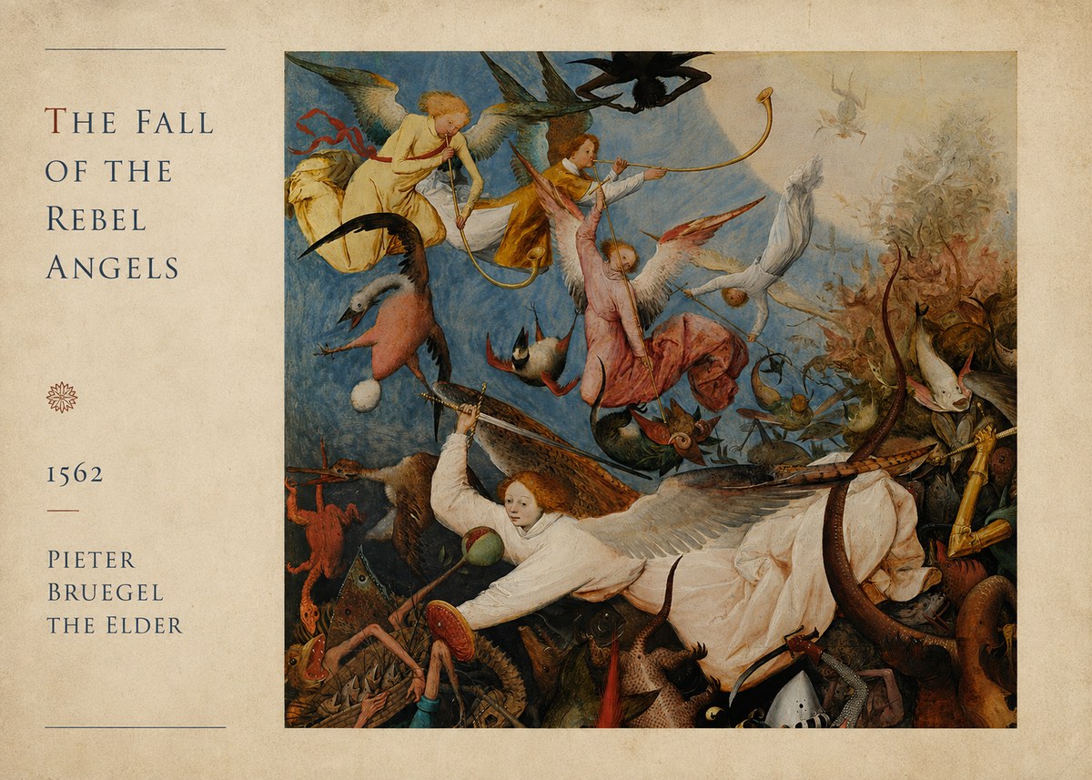 Pieter Bruegel The Fall of the Rebel Angels II No4 - Plakat