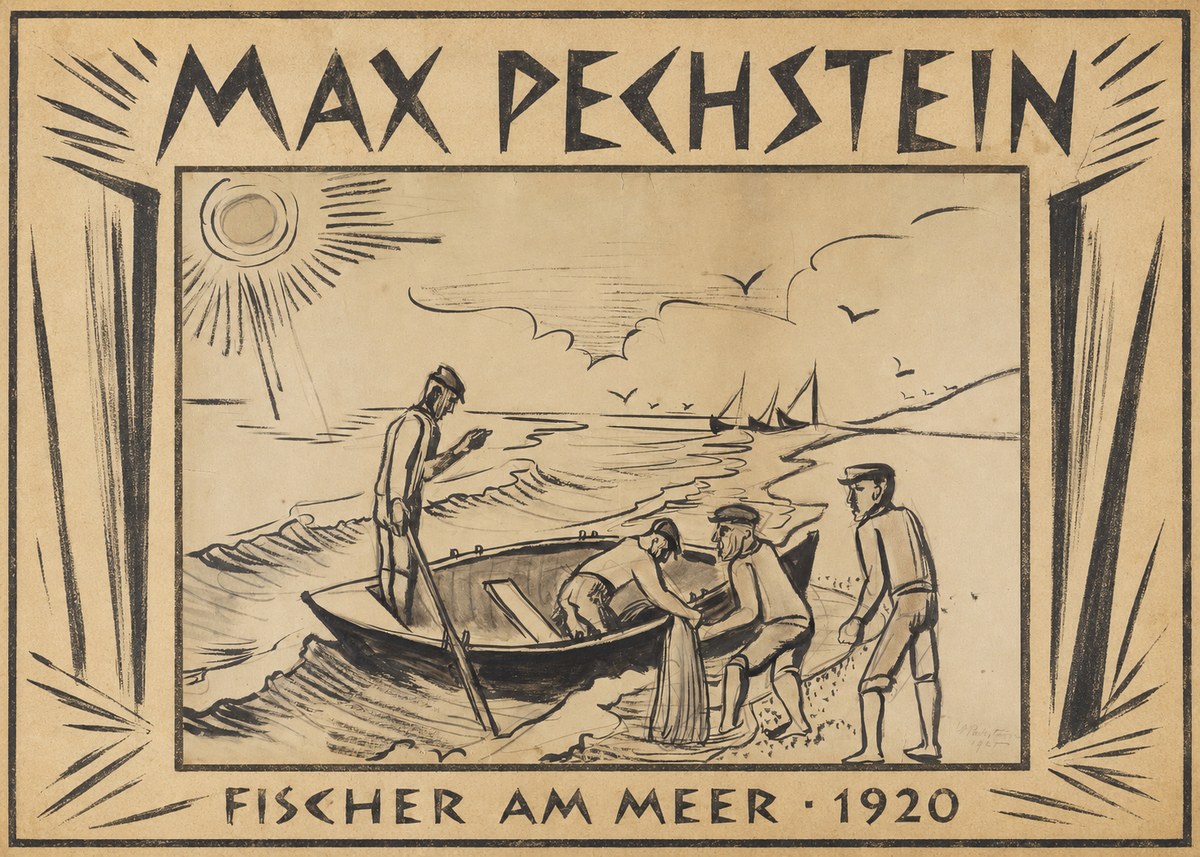 Max Pechstein Fischer Am Meer - 1920 No1 - Plakat