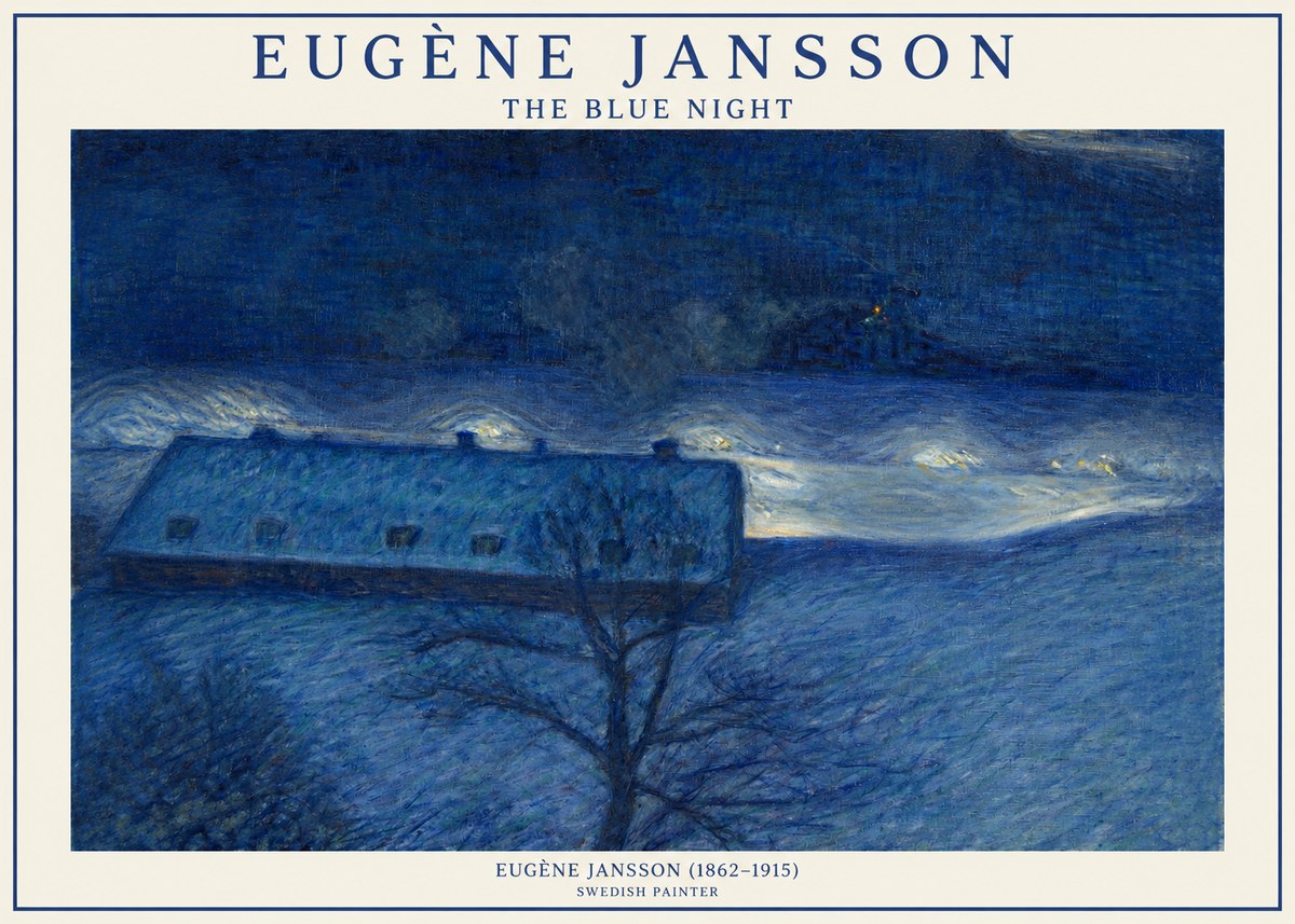 Eugène Jansson The Blue Night No1 - Plakat