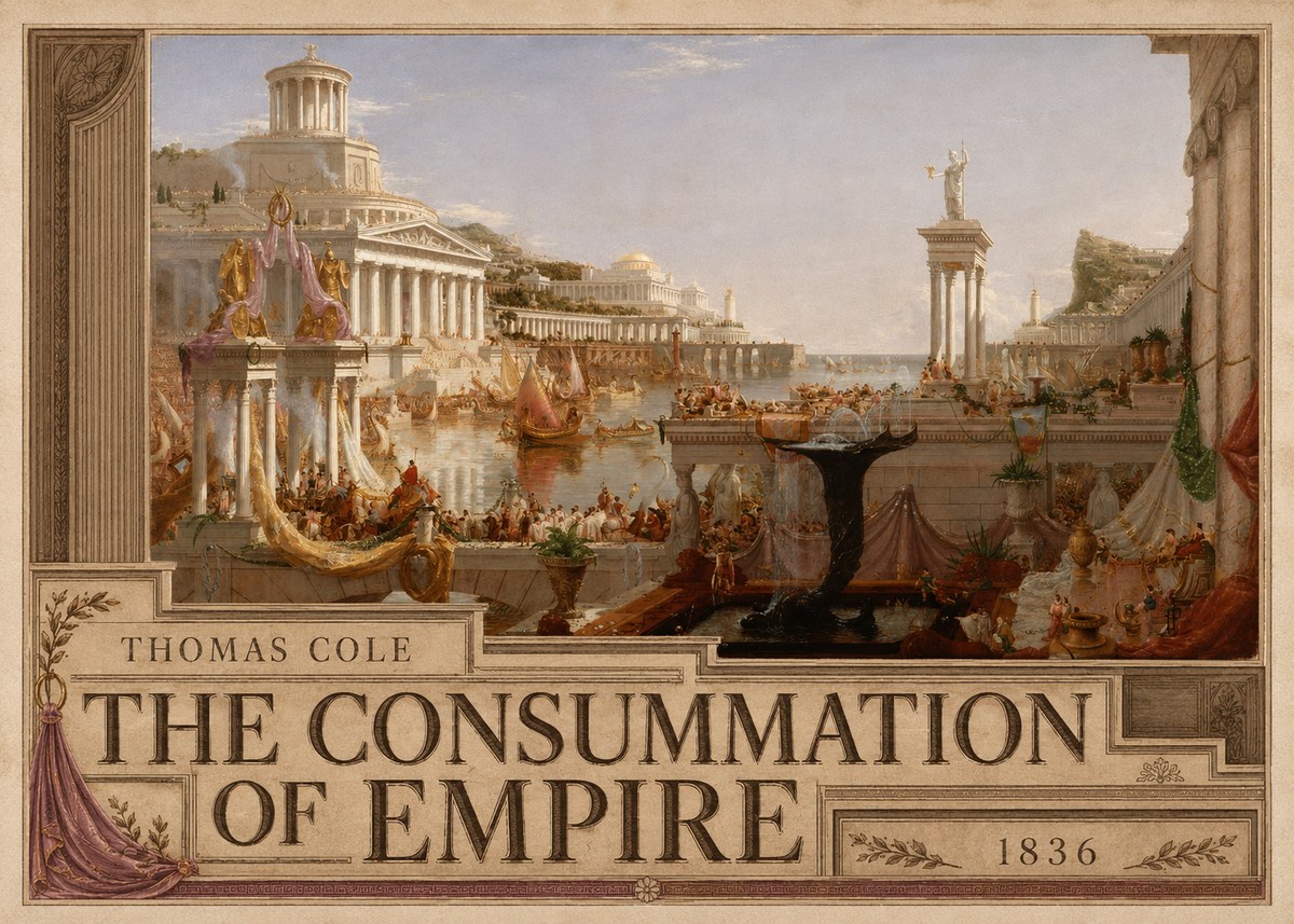 Thomas Cole The Consummation of Empire No5 - Plakat