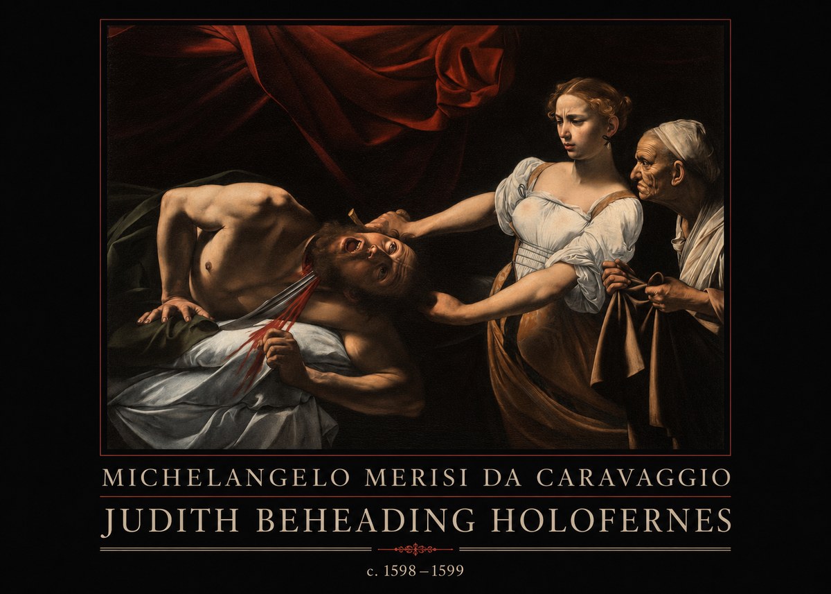 Michelangelo Merisi da Caravaggio Judith Beheading Holofernes II No4 - Plakat