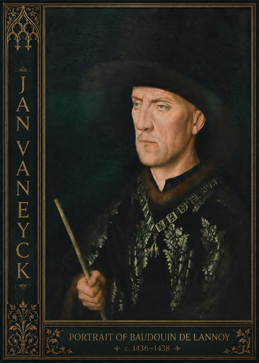 Jan van Eyck Portrait of Baudouin De Lannoy No2 - Plakat
