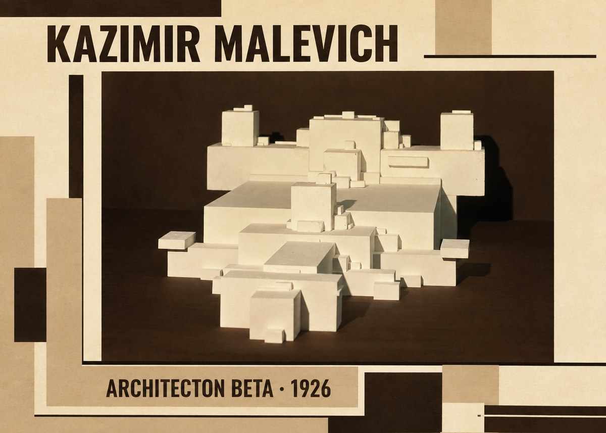 Kazimir Malevich Architecton Beta No2 - Plakat
