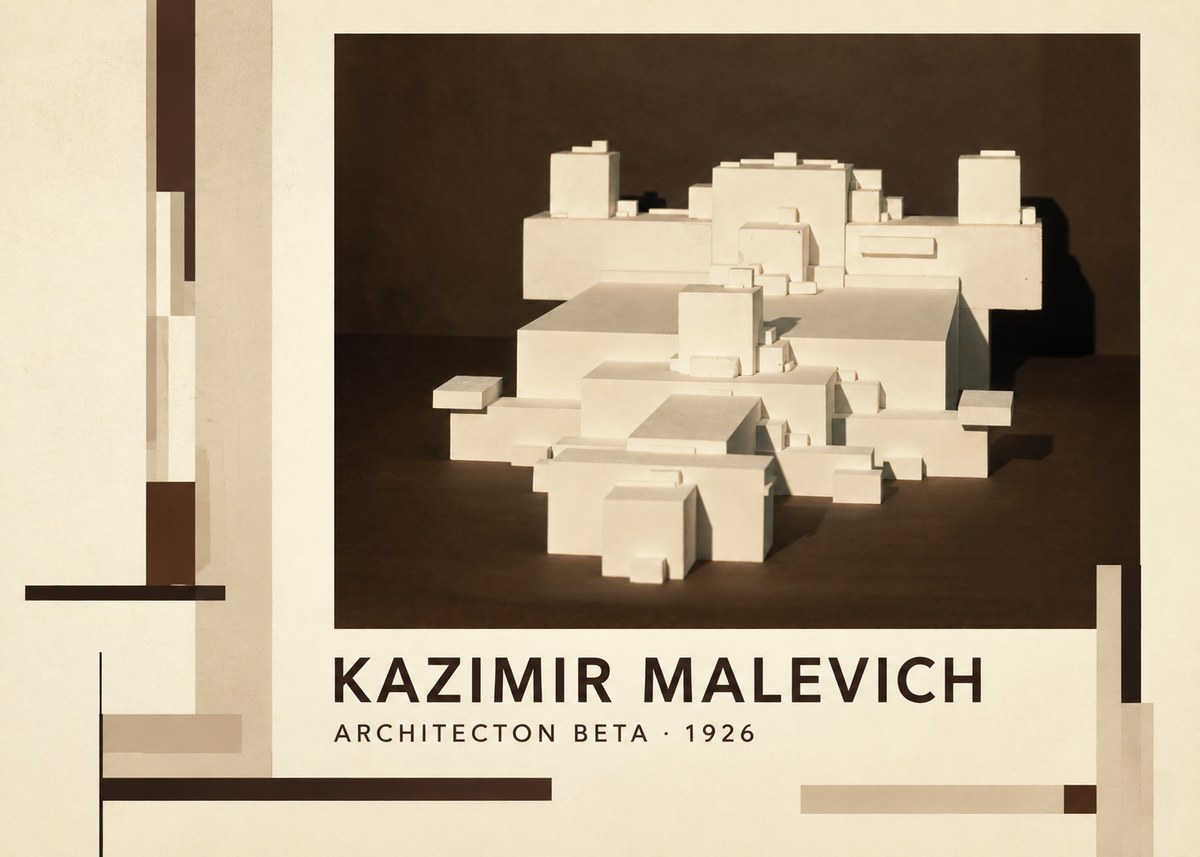 Kazimir Malevich Architecton Beta No3 - Plakat