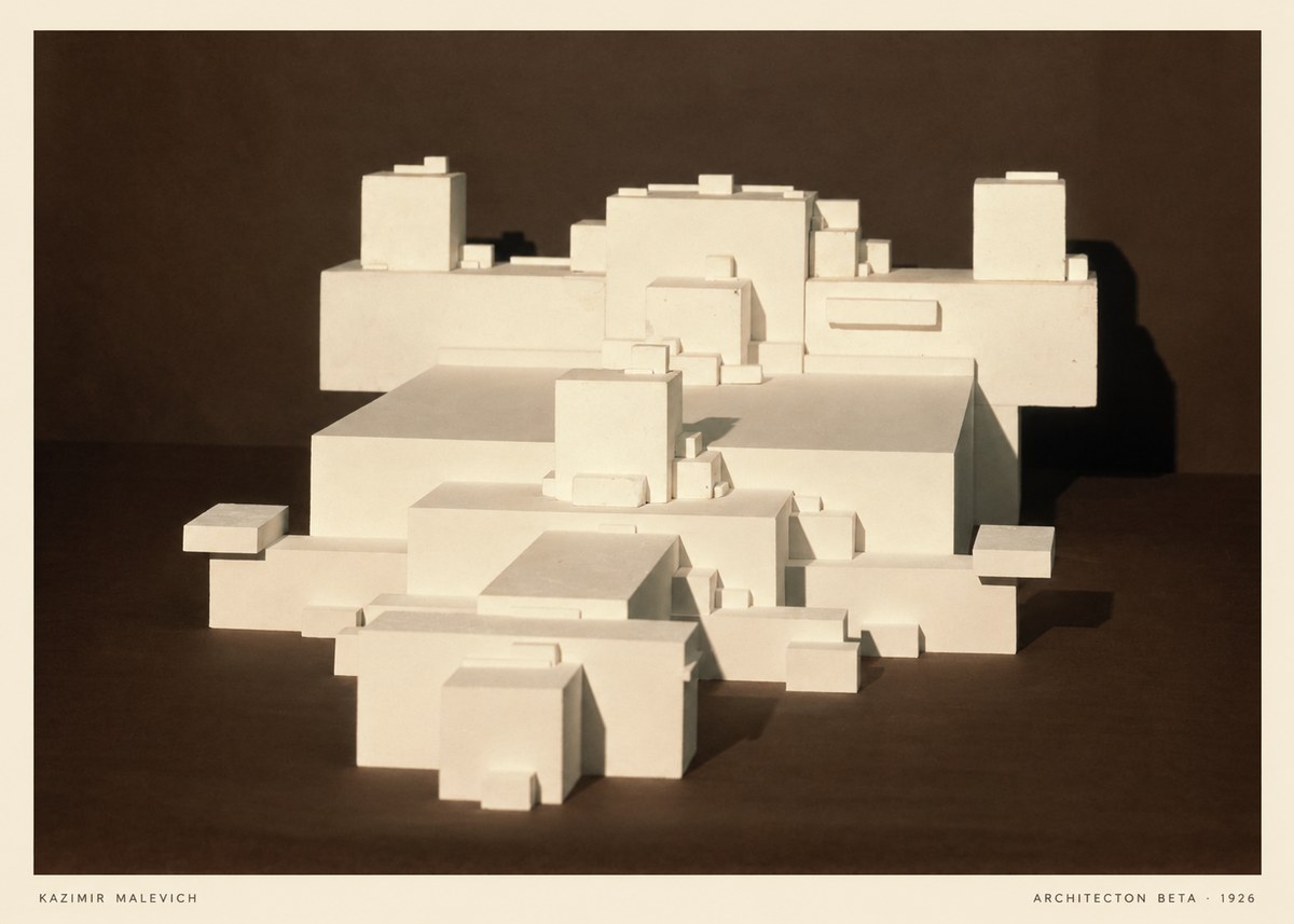 Kazimir Malevich Architecton Beta No5 - Plakat