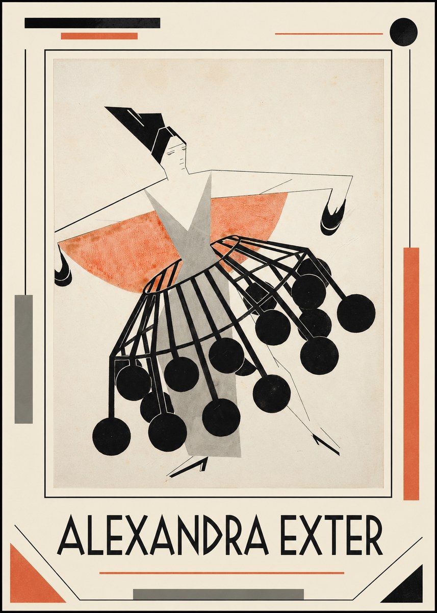 Alexandra Exter Avant-garde Costume Design No1 - Plakat