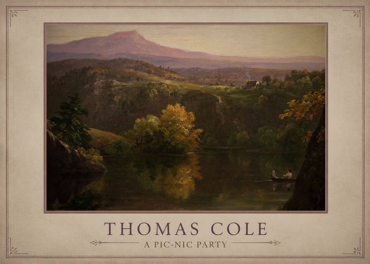 Thomas Cole View of the Catskill Mountains, Early Autumn No3 - Plakat