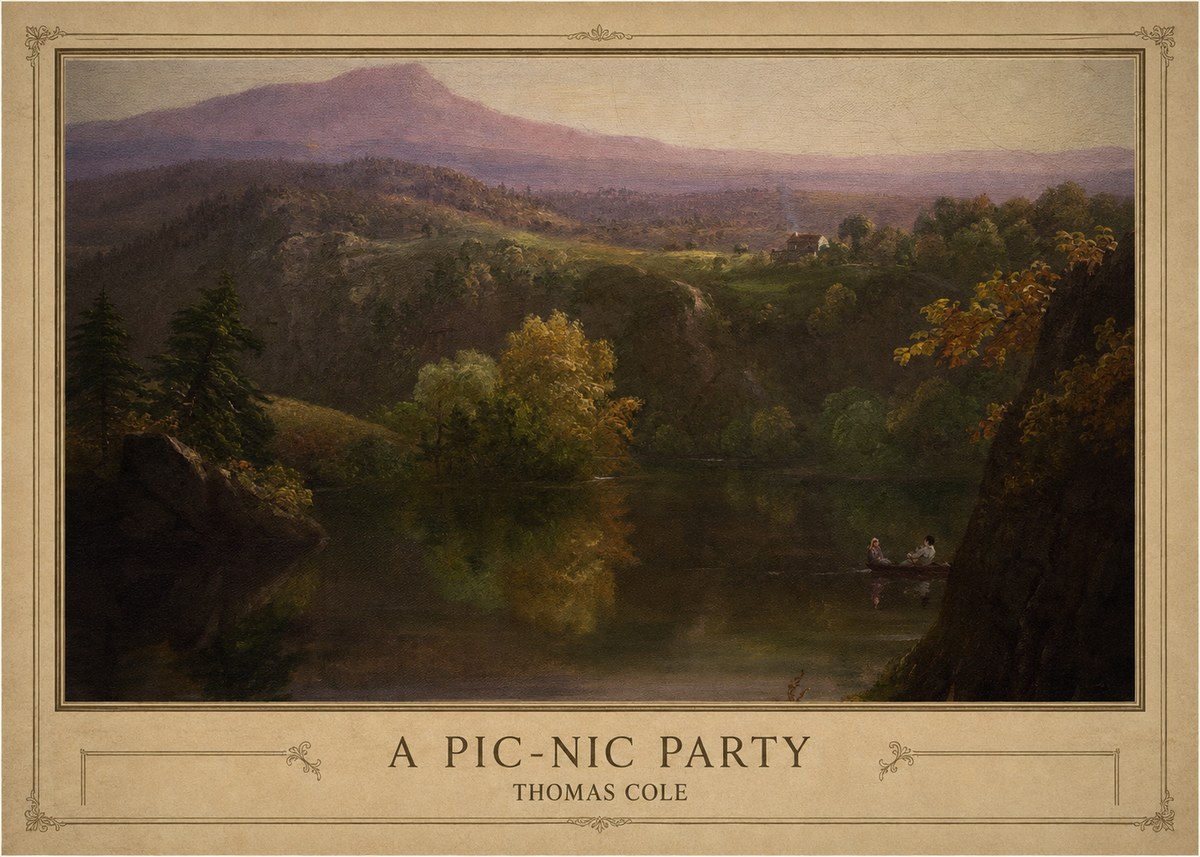 Thomas Cole View of the Catskill Mountains, Early Autumn No5 - Plakat