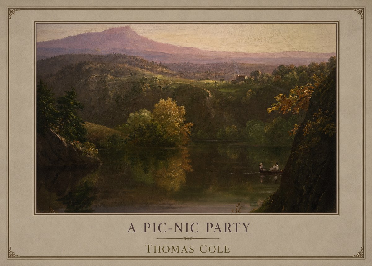 Thomas Cole View of the Catskill Mountains, Early Autumn No6 - Plakat