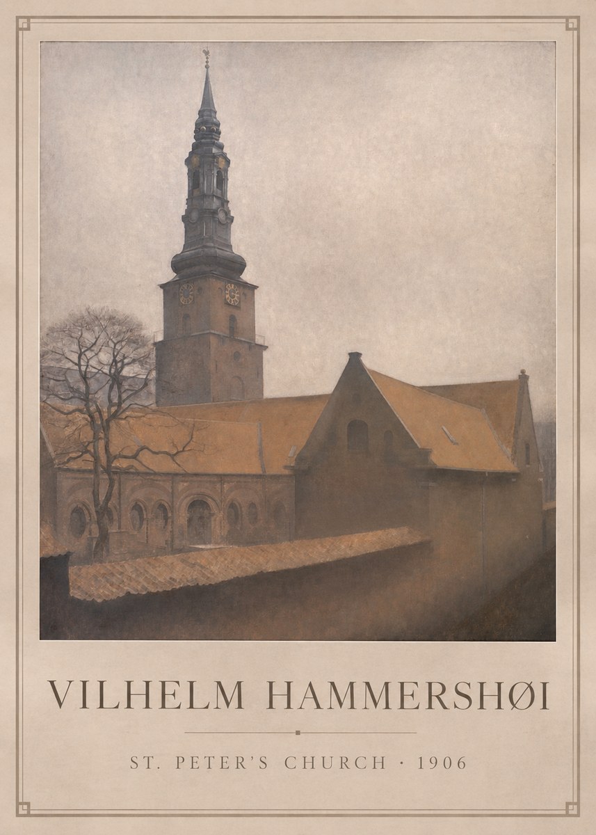 Vilhelm Hammershøi St. Peter's Church No1 - Plakat