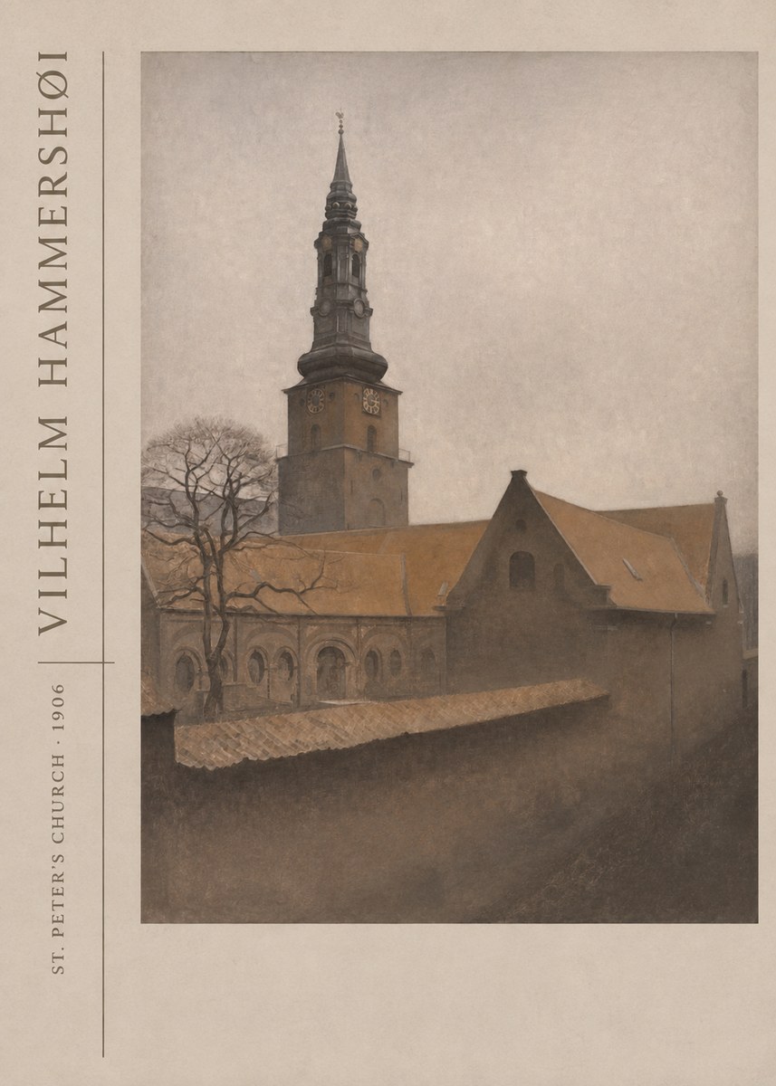 Vilhelm Hammershøi St. Peter's Church No2 - Plakat