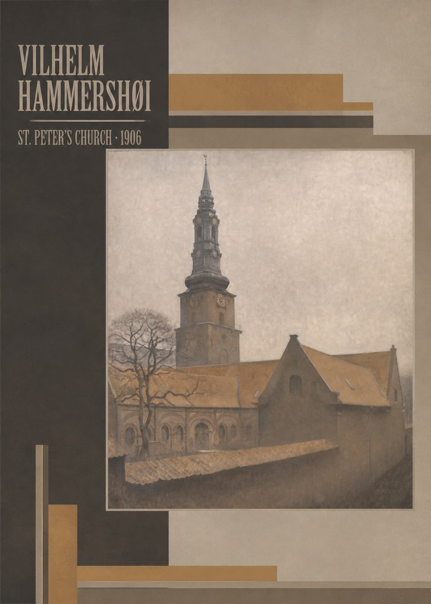 Vilhelm Hammershøi St. Peter's Church No4 - Plakat