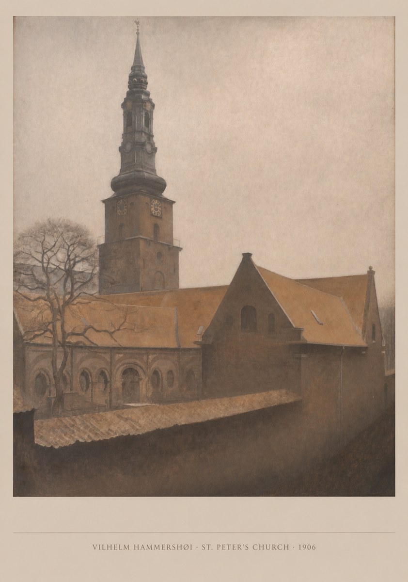 Vilhelm Hammershøi St. Peter's Church No5 - Plakat