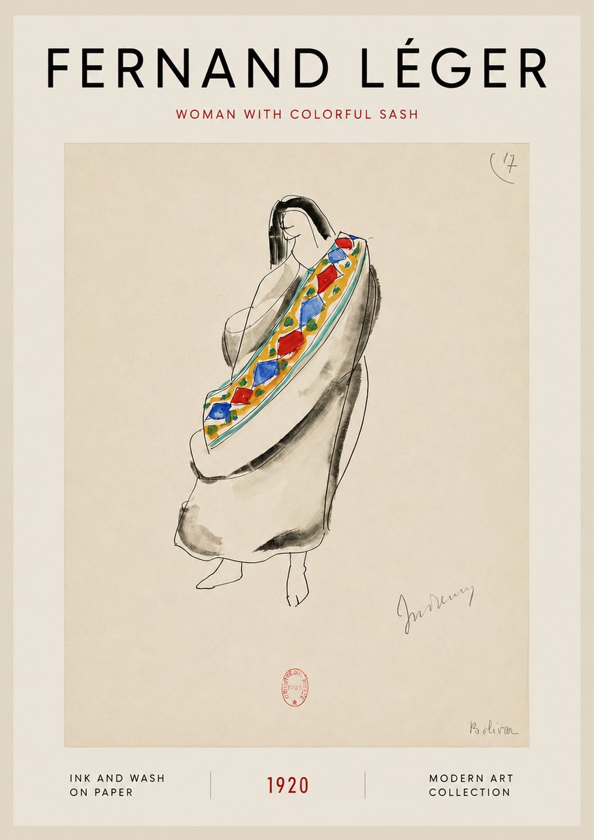 Fernand Léger Indienne, Bolivia No3 - Plakat