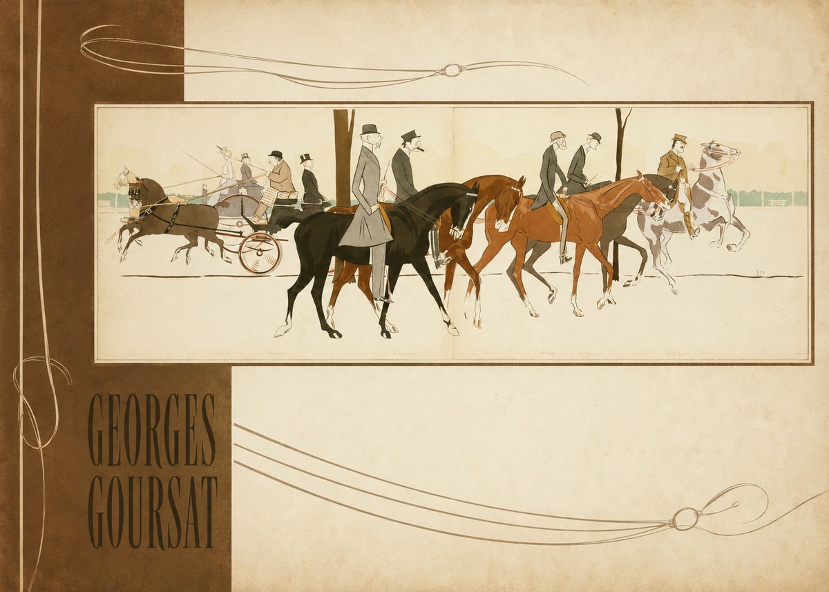 Georges Goursat Equestrian Promenade No2 - Plakat