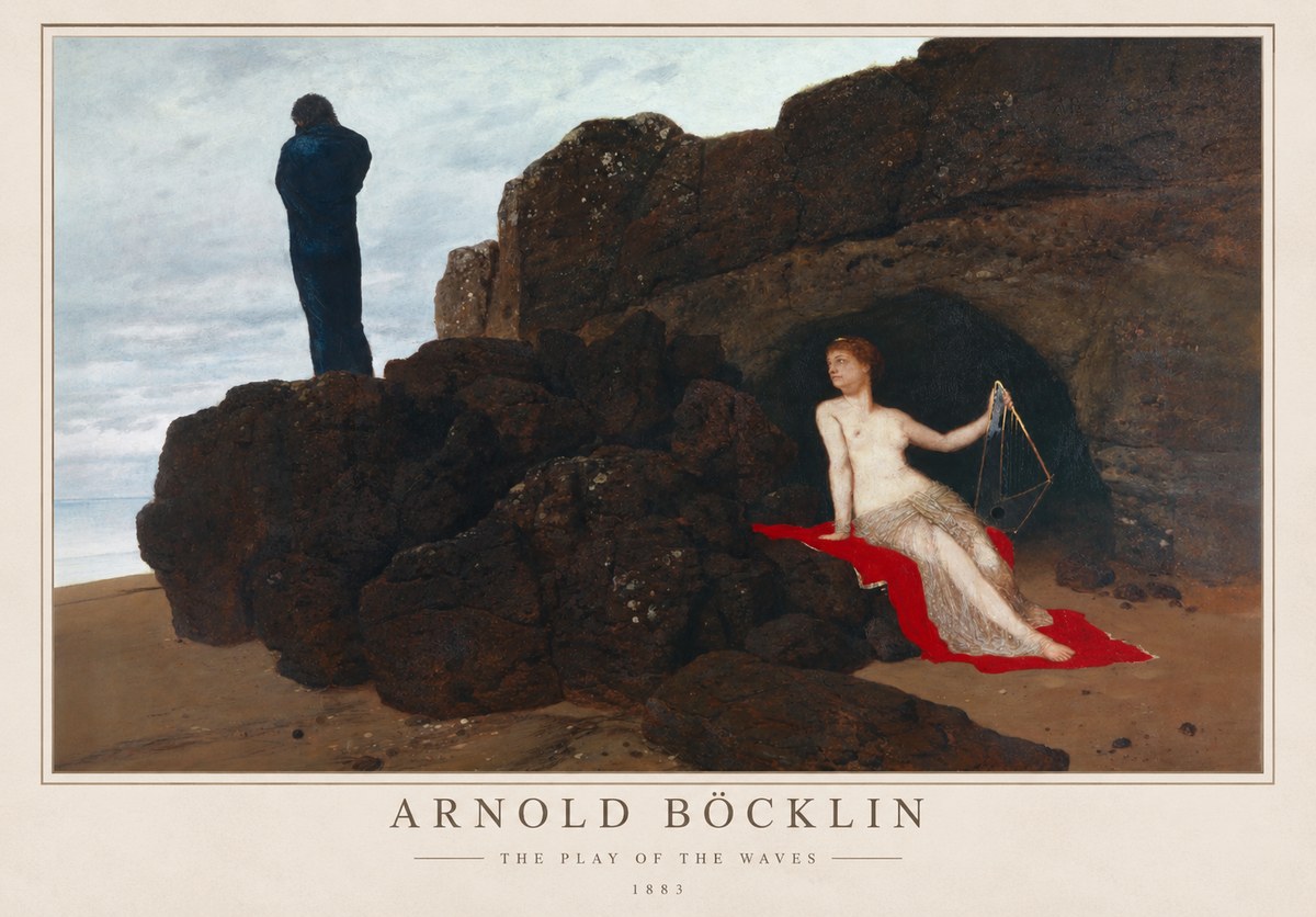 Arnold Böcklin The Play of the Waves No1 - Plakat