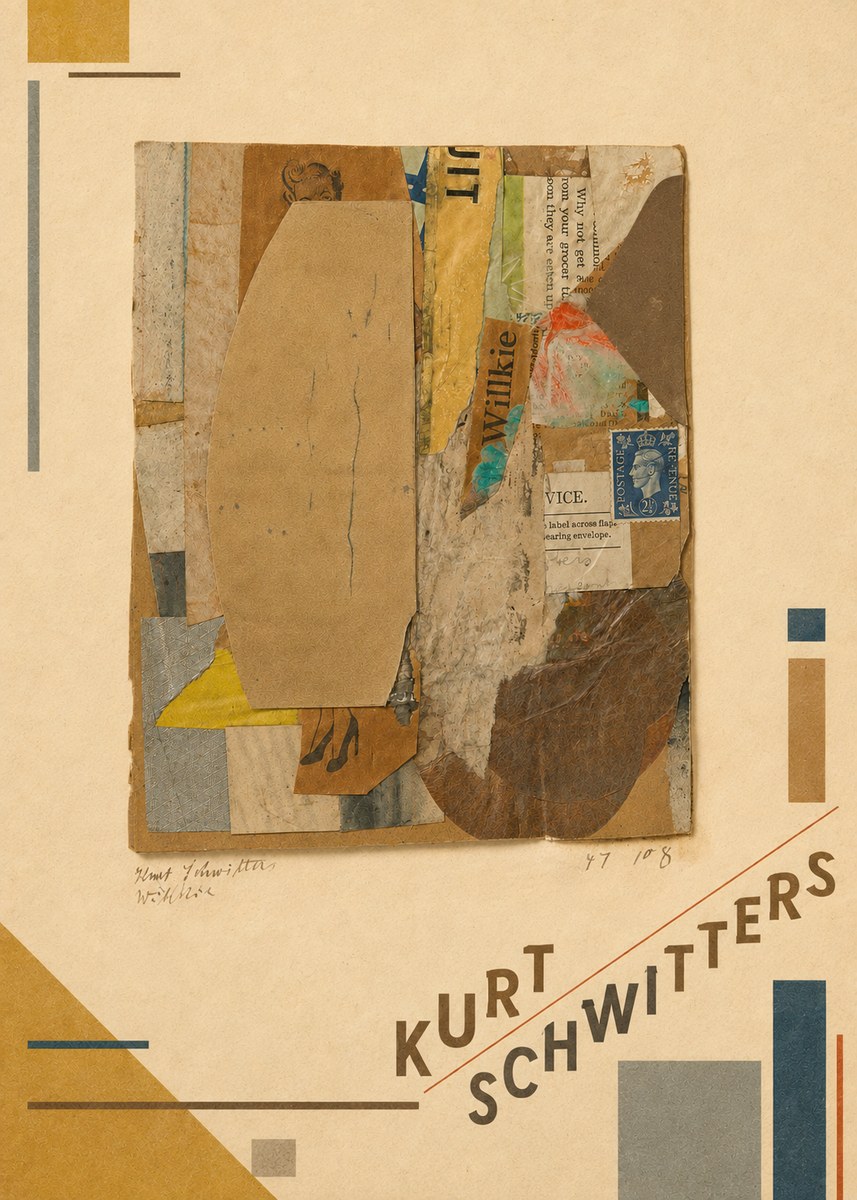 Kurt Schwitters Abstract Merz Collage No3 - Plakat
