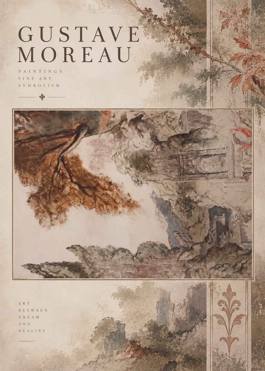 Gustave Moreau Architectural Study No6 - Plakat