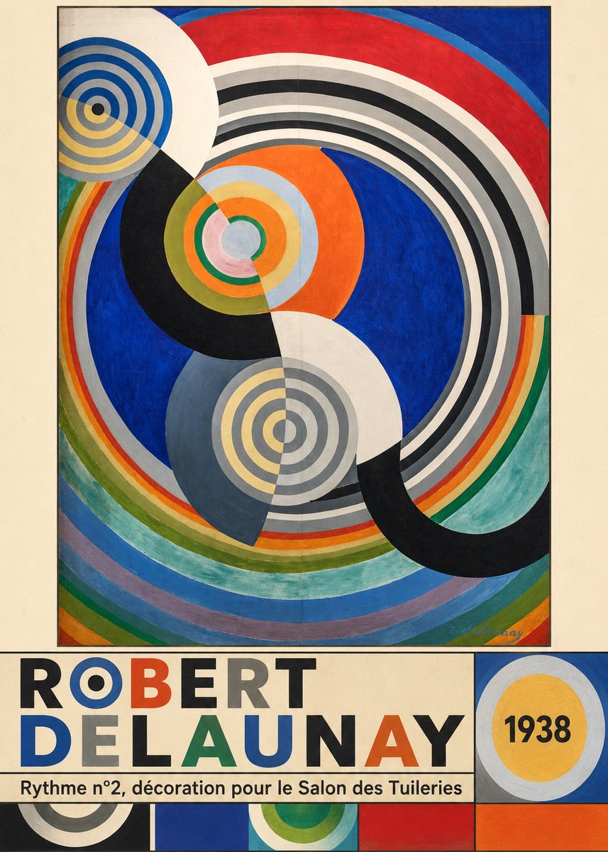 Robert Delaunay Rythme N°2, Décoration Pour Le Salon Des Tuileries No6 - Plakat