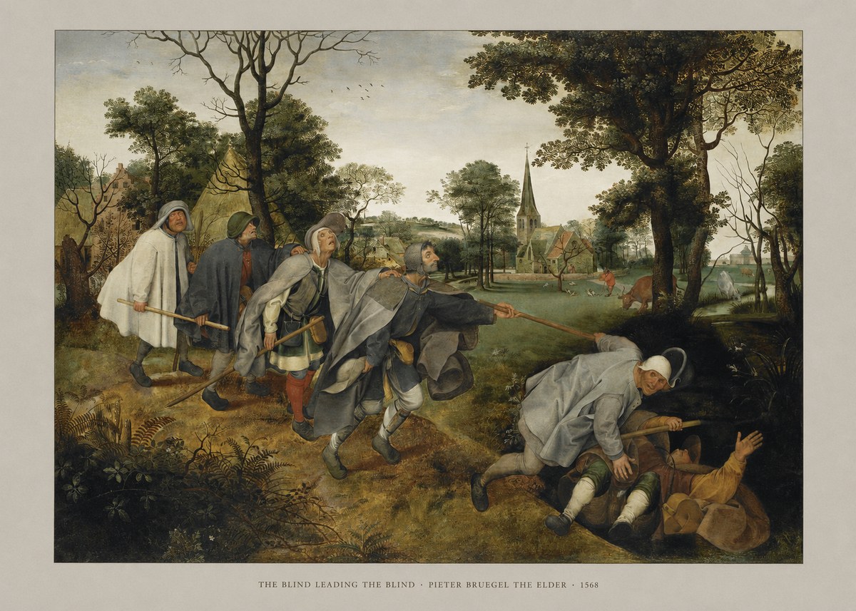 Pieter Bruegel The Blind Leading the Blind I No5 - Plakat