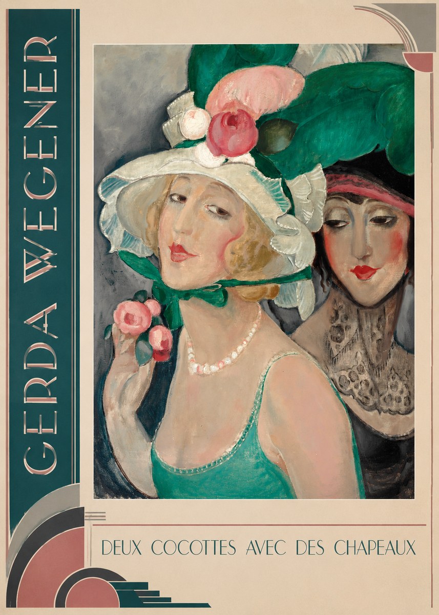 Gerda Wegener Deux Cocottes Avec Des Chapeaux No2 - Plakat
