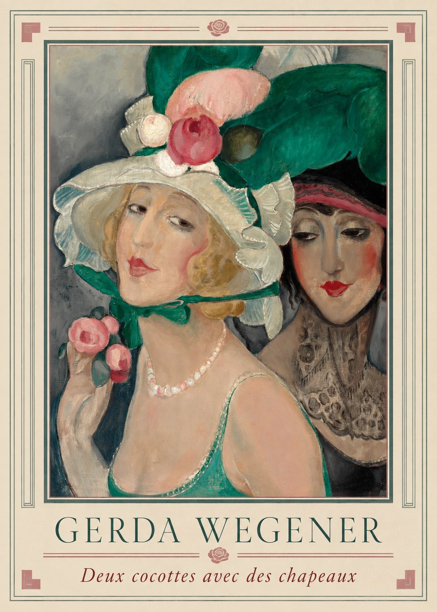 Gerda Wegener Deux Cocottes Avec Des Chapeaux No5 - Plakat