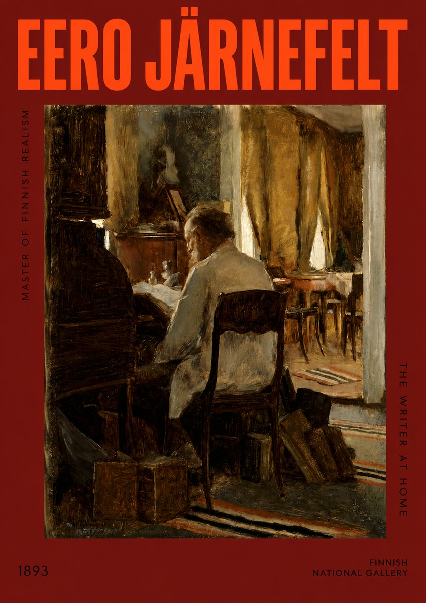Eero Järnefelt The Writer at Home No2 - Plakat