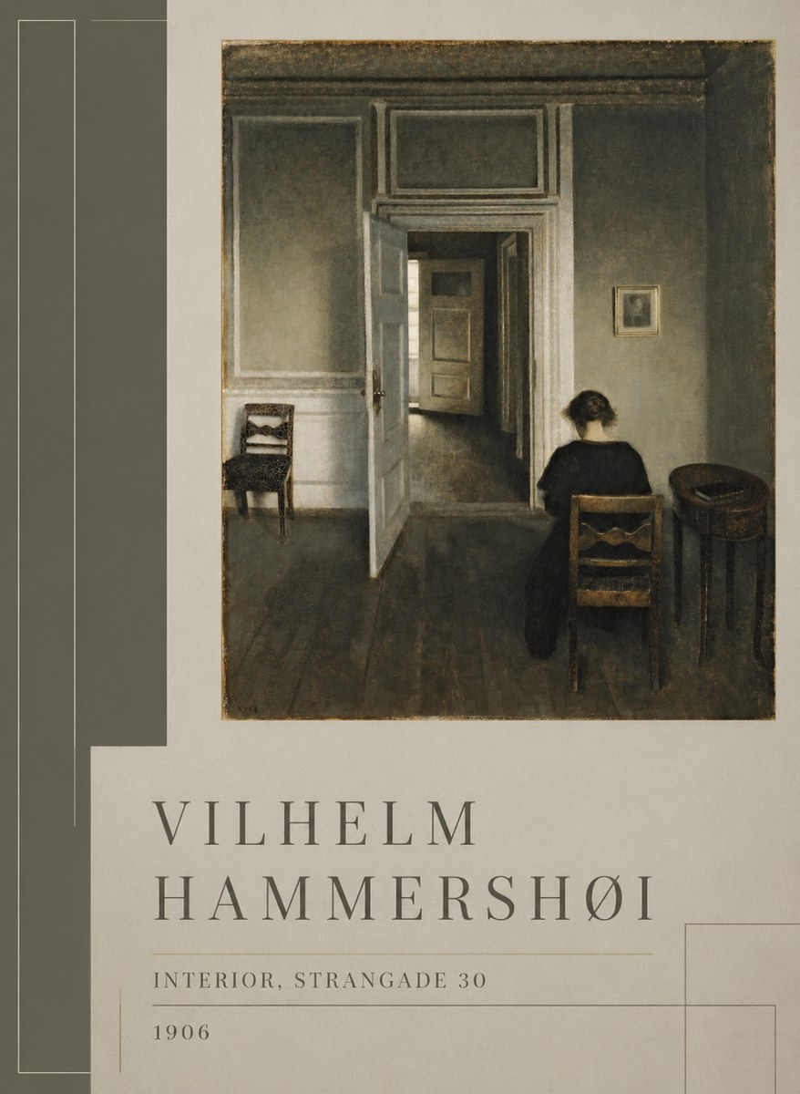 Vilhelm Hammershøi Interior, Strandgade 30 II No2 - Plakat