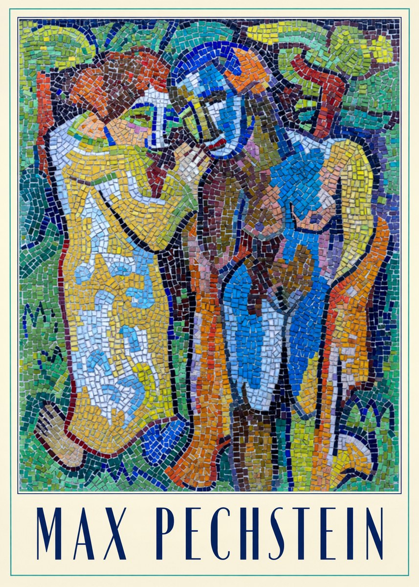 Max Pechstein Couple in Mosaic No2 - Plakat
