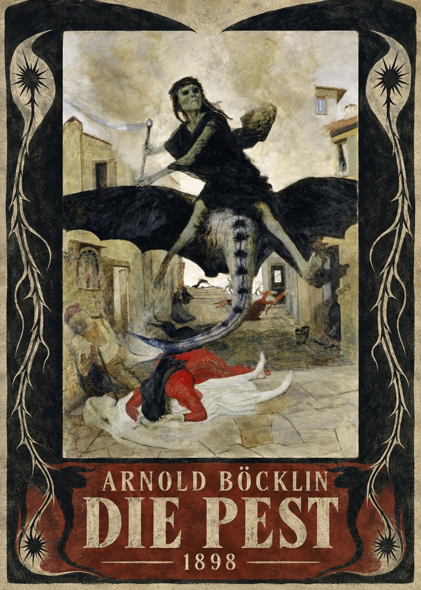 Arnold Böcklin Die Pest II No5 - Plakat