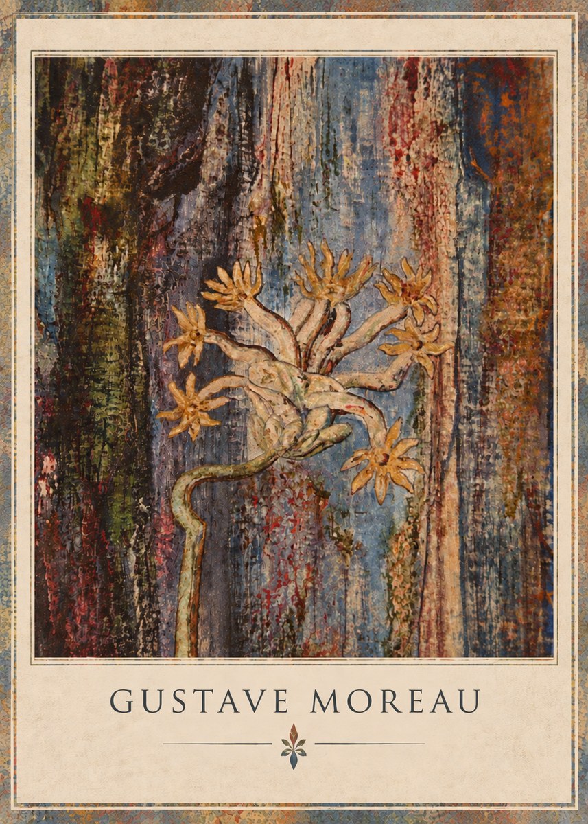 Gustave Moreau Fleur Mystérieuse No4 - Plakat