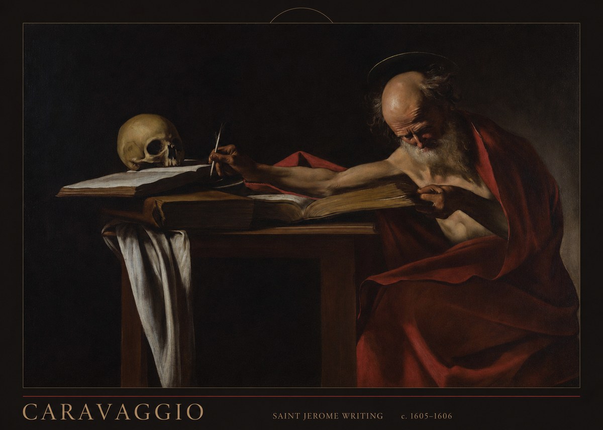 Michelangelo Merisi da Caravaggio Saint Jerome Writing I No5 - Plakat
