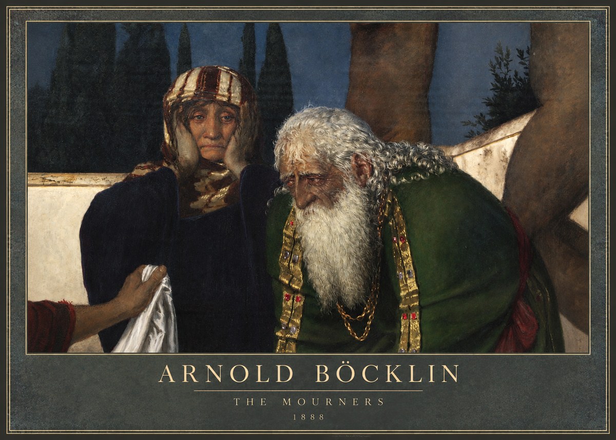Arnold Böcklin Lamentation over the Dead Christ No3 - Plakat