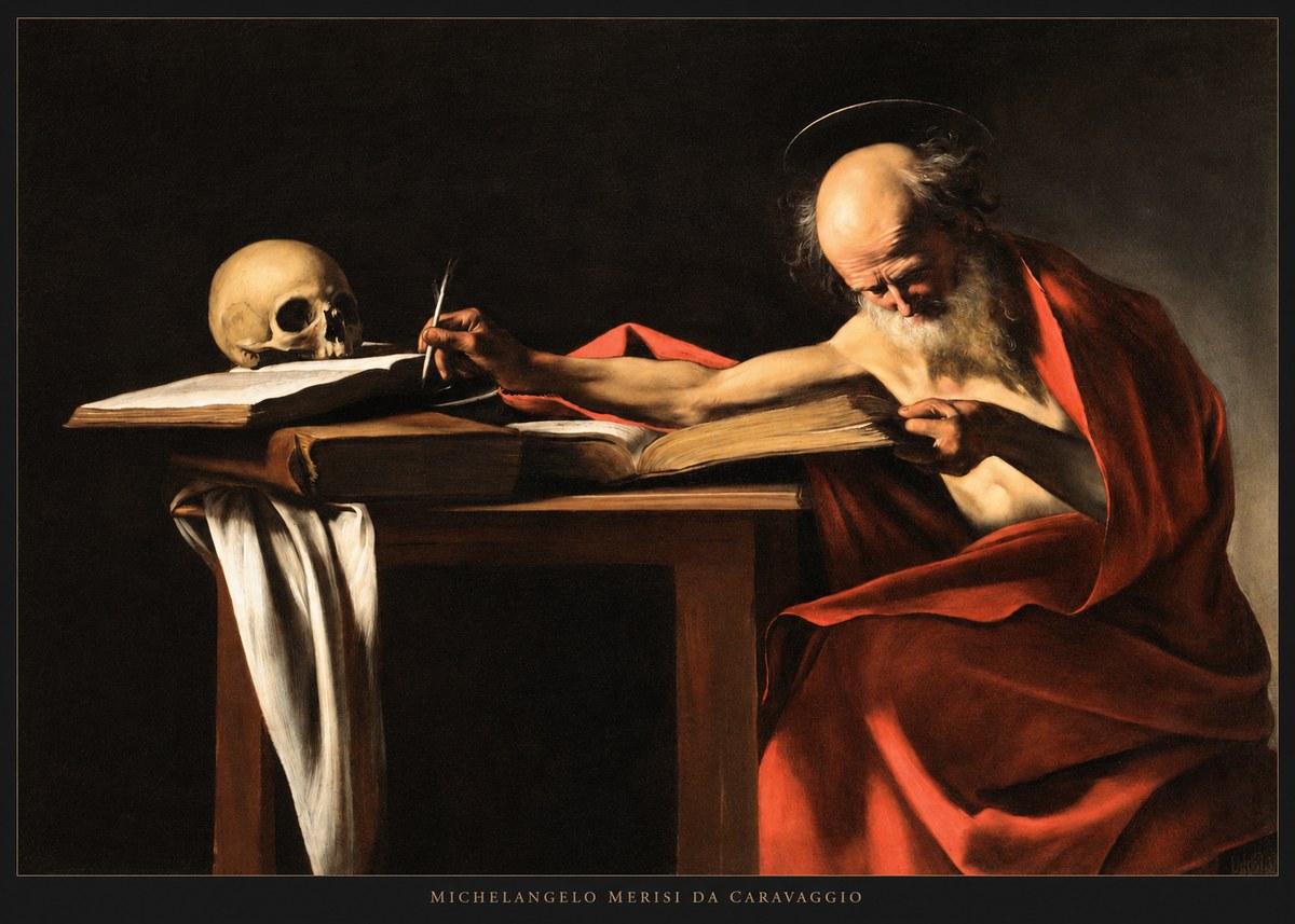 Michelangelo Merisi da Caravaggio Saint Jerome Writing II No5 - Plakat
