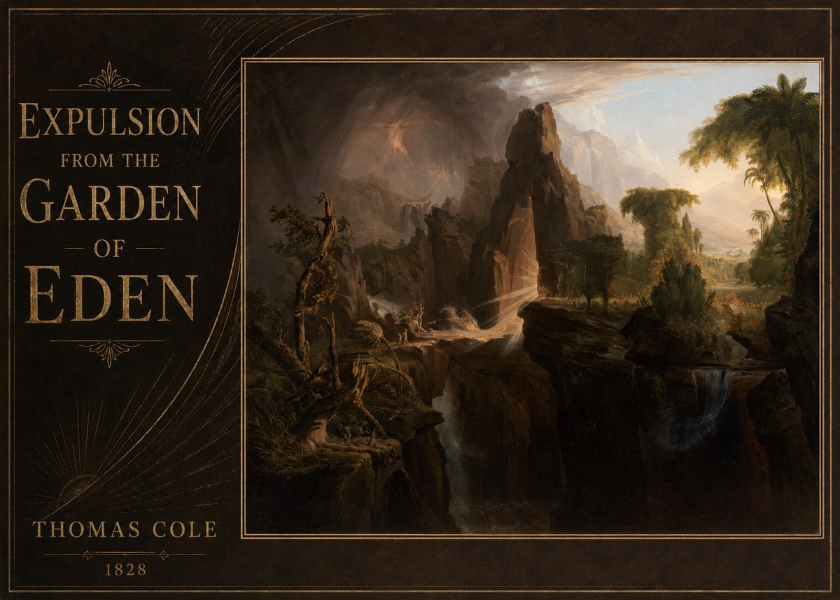 Thomas Cole Expulsion from the Garden of Eden II No2 - Plakat