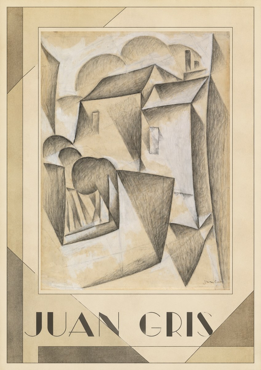 Juan Gris Houses in Paris No1 - Plakat