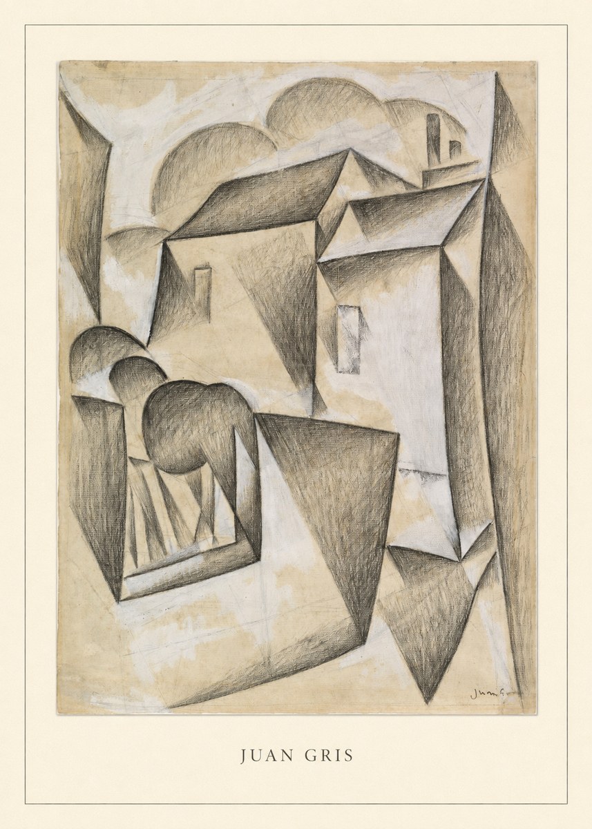 Juan Gris Houses in Paris No3 - Plakat