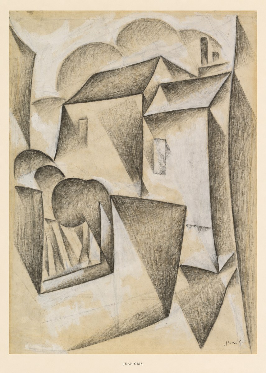 Juan Gris Houses in Paris No5 - Plakat