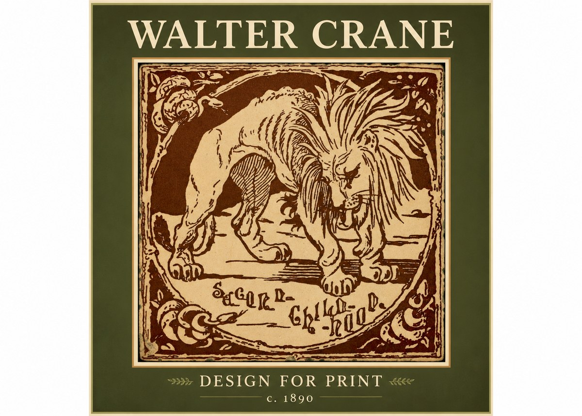 Walter Crane Sacred Childhood No2 - Plakat