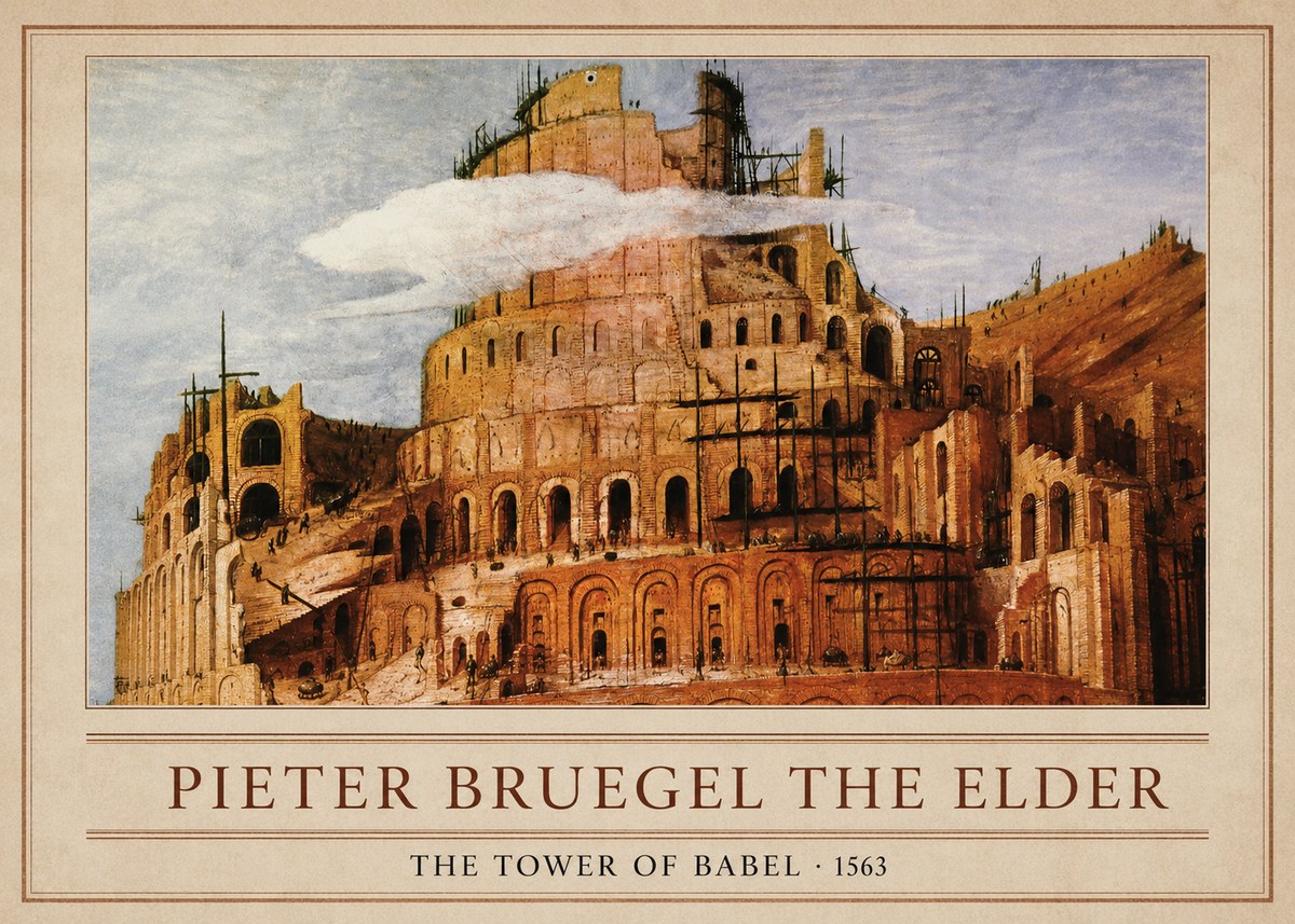 Pieter Bruegel The Tower of Babel XI No1 - Plakat