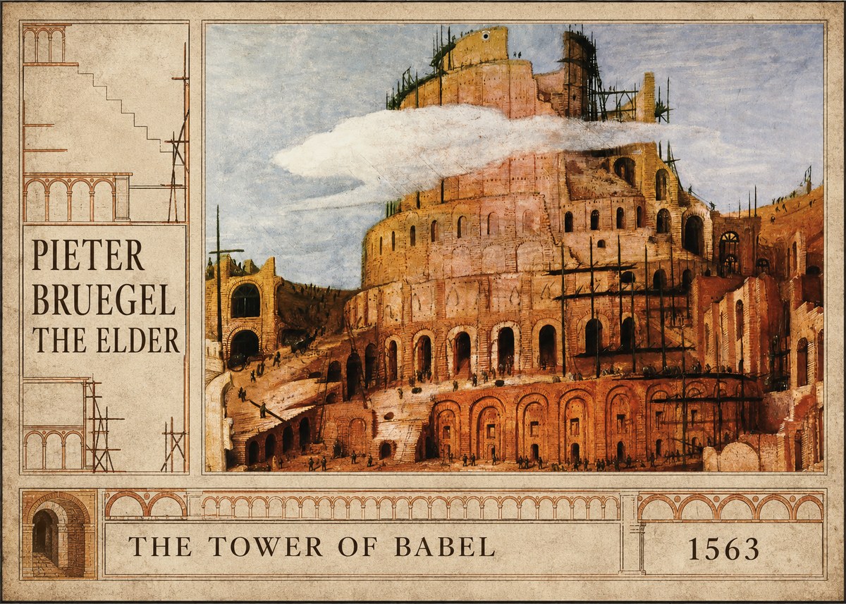 Pieter Bruegel The Tower of Babel XI No2 - Plakat