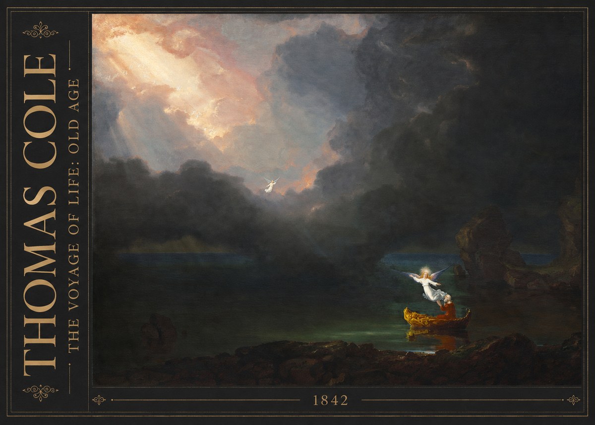 Thomas Cole The Voyage of Life: Old Age III No3 - Plakat