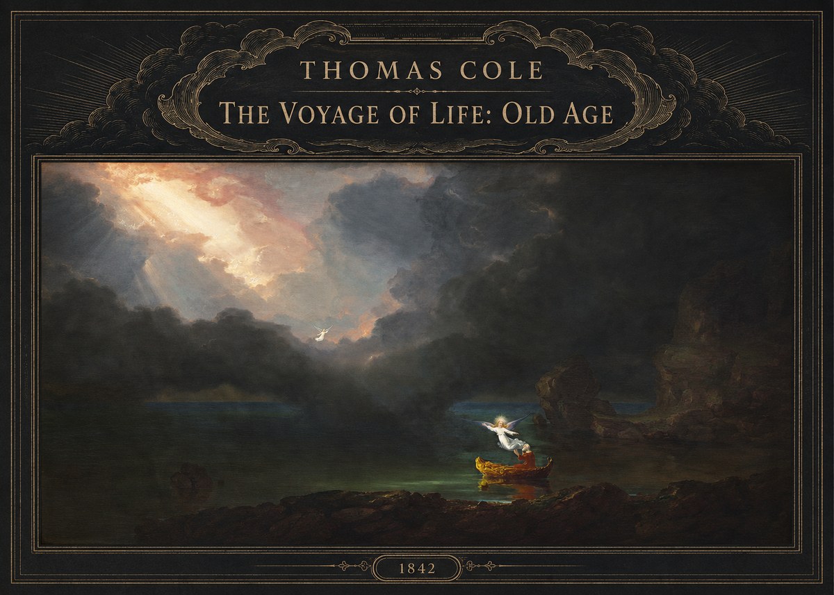 Thomas Cole The Voyage of Life: Old Age III No6 - Plakat