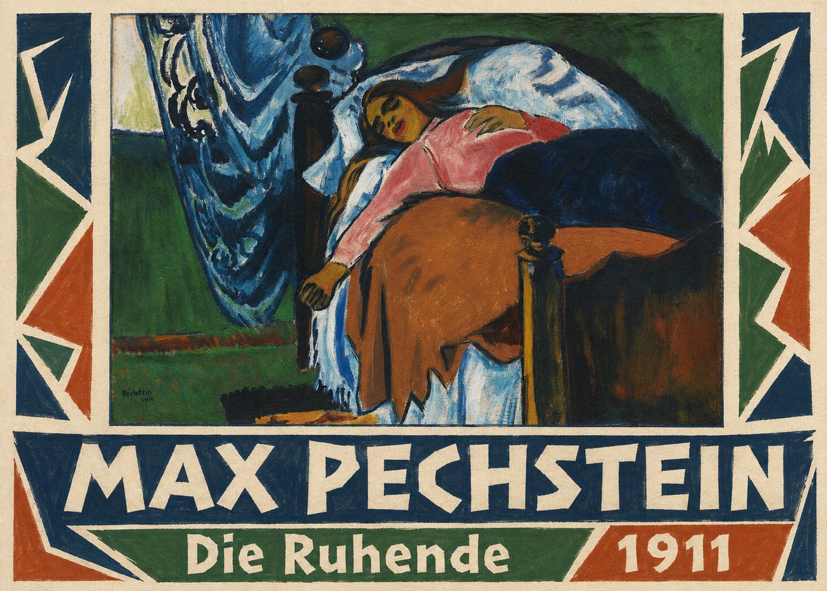 Max Pechstein Die Ruhende No1 - Plakat