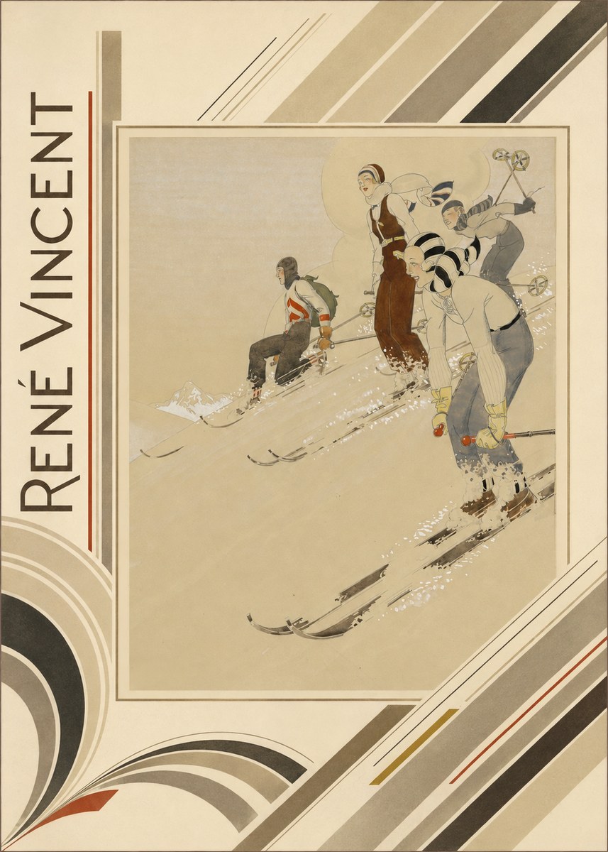 René Vincent Skiers No6 - Plakat