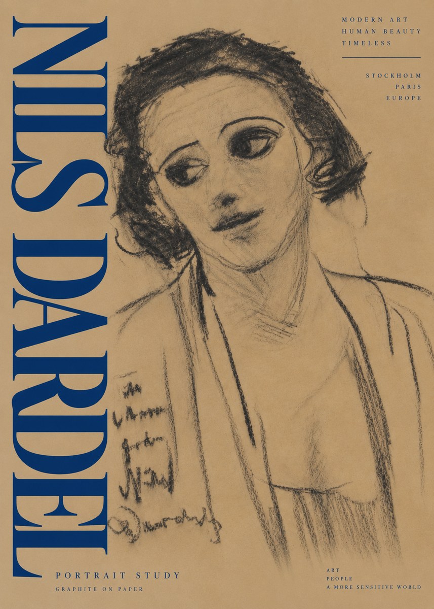 Nils Dardel Portrait Study No3 - Plakat